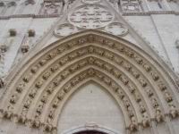 Lyon, Cathedrale St-Jean apres renovation, Portail (07)